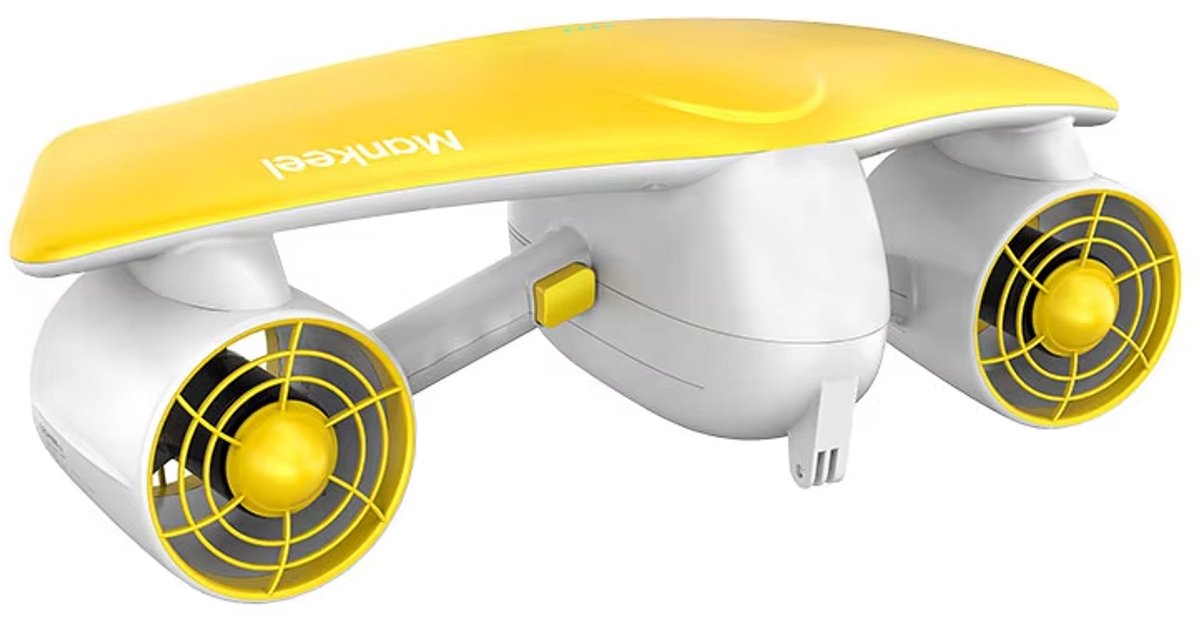 HHHK elektrische onderwaterscooter 300 W – 50 m – geel/wit